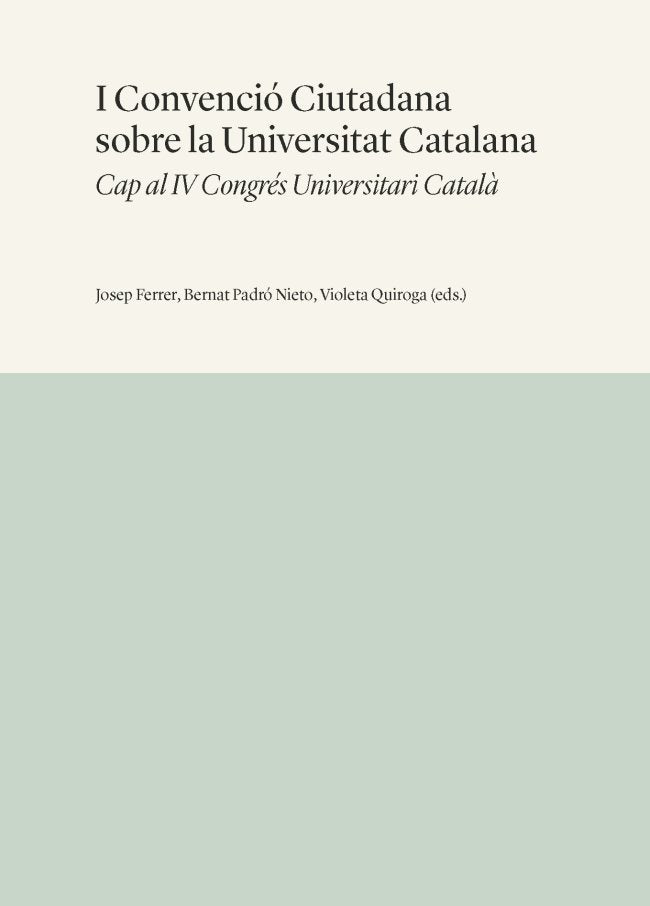 I Convenció Ciutadana sobre la Universitat Catalana, de Varios autores | portada del libro
