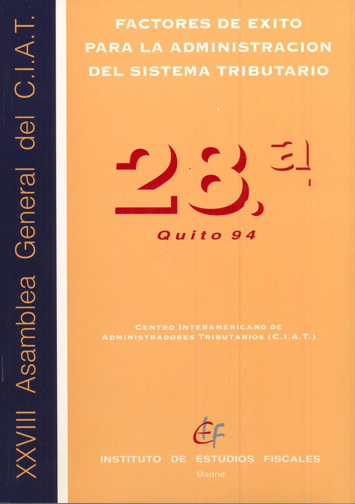 Factores de éxito para la administración del sistema tributario | portada del libro