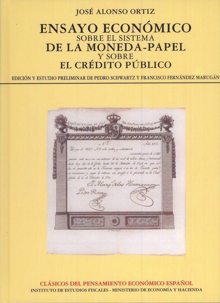 Ensayo económico sobre el sistema de la moneda-papel y sobre el crédito público, de Alonso Ortiz, José | portada del libro
