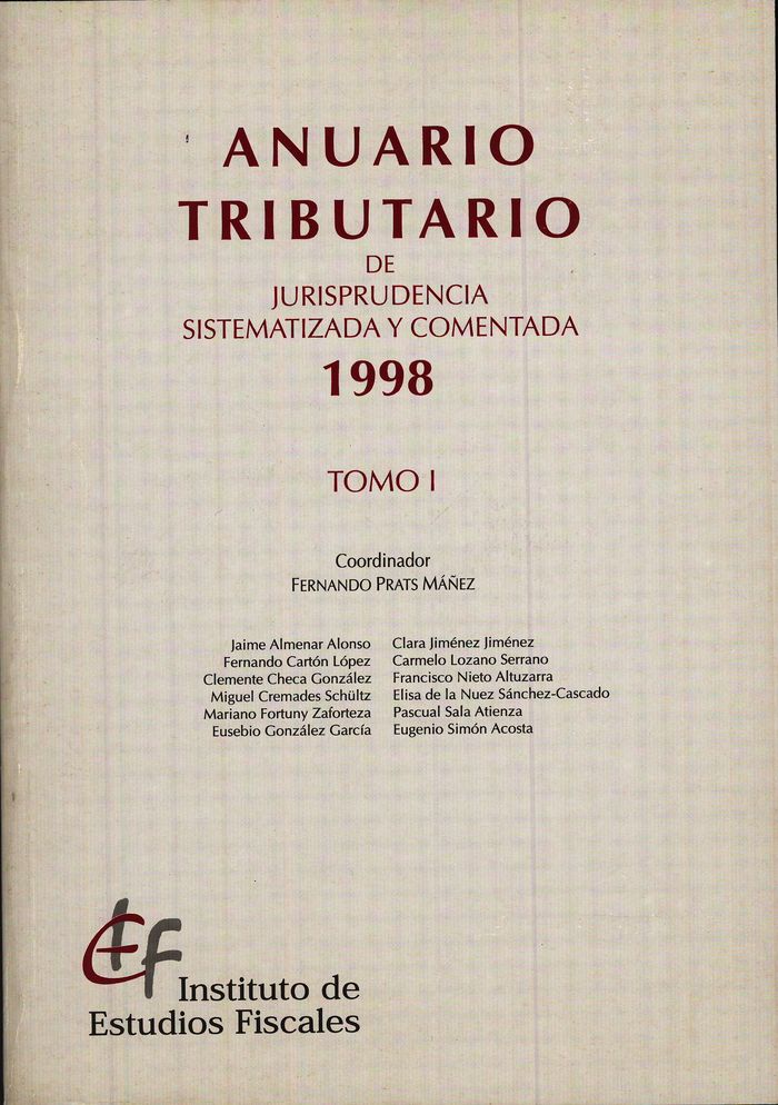 Anuario tributario de jurisprudencia sistematizada y comentada 1998, de Varios autores | portada del libro