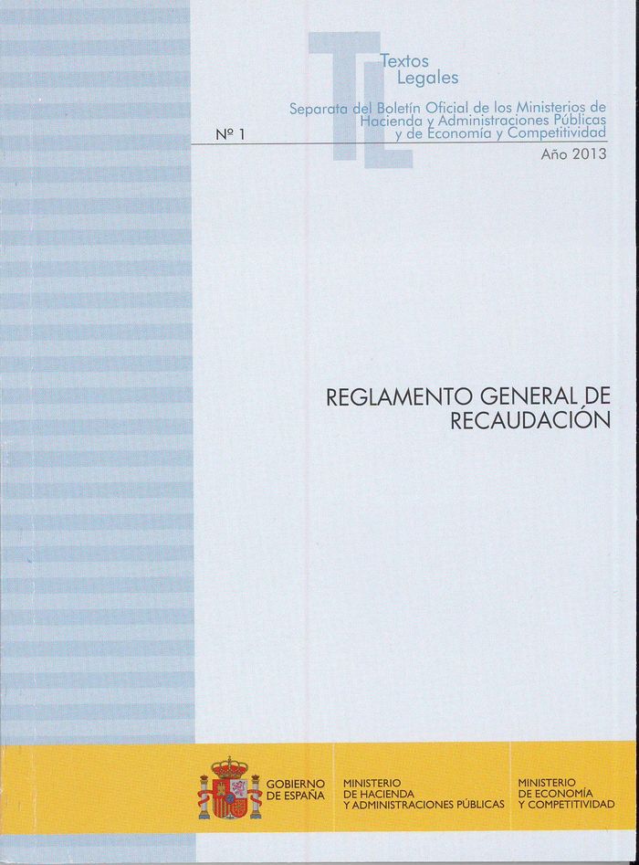 Reglamento general de recaudación | portada del libro