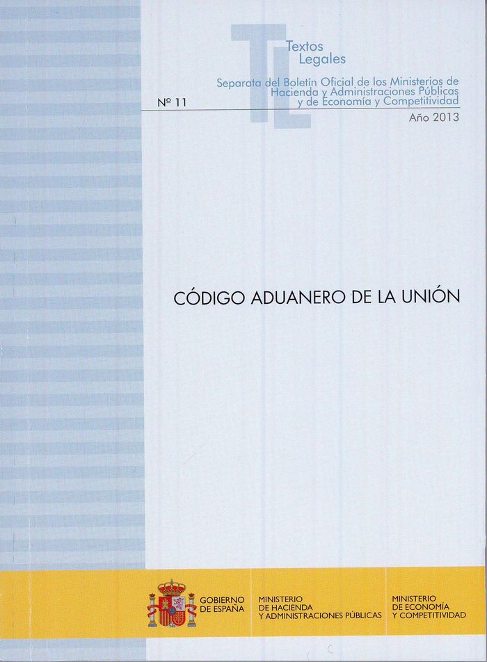CODIGO ADUANERO DE LA UNION | portada del libro