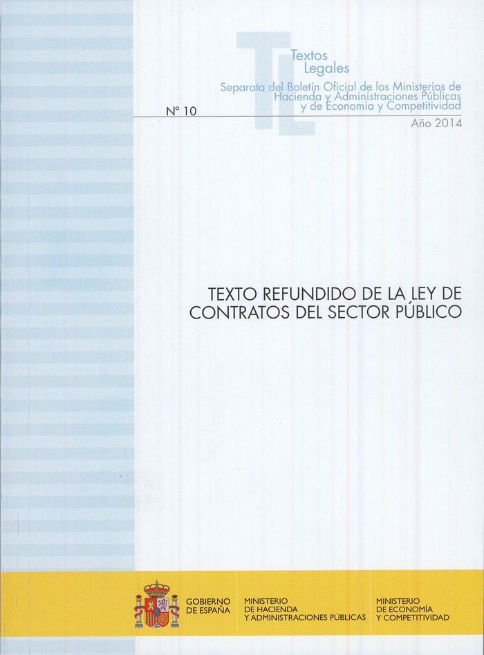 Texto refundido de la Ley de Contratos del Sector Público, de CENTRO DE PUBLICACIONES | portada del libro