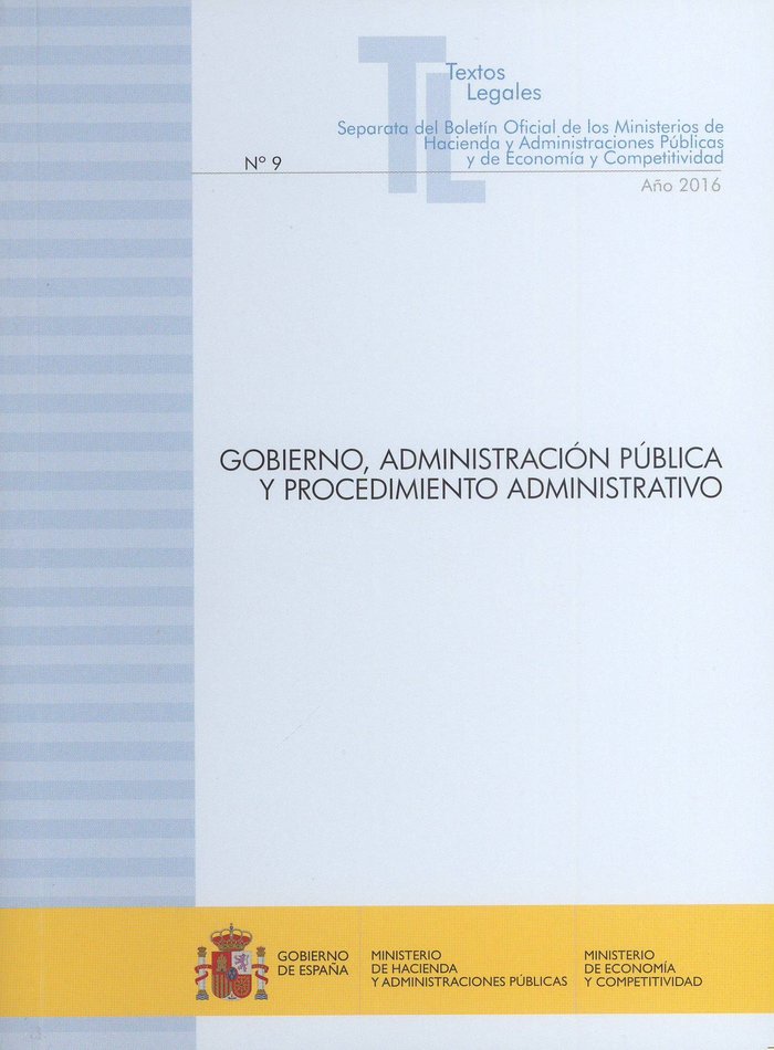 Gobierno, administración pública y procedimiento administratvio | portada del libro