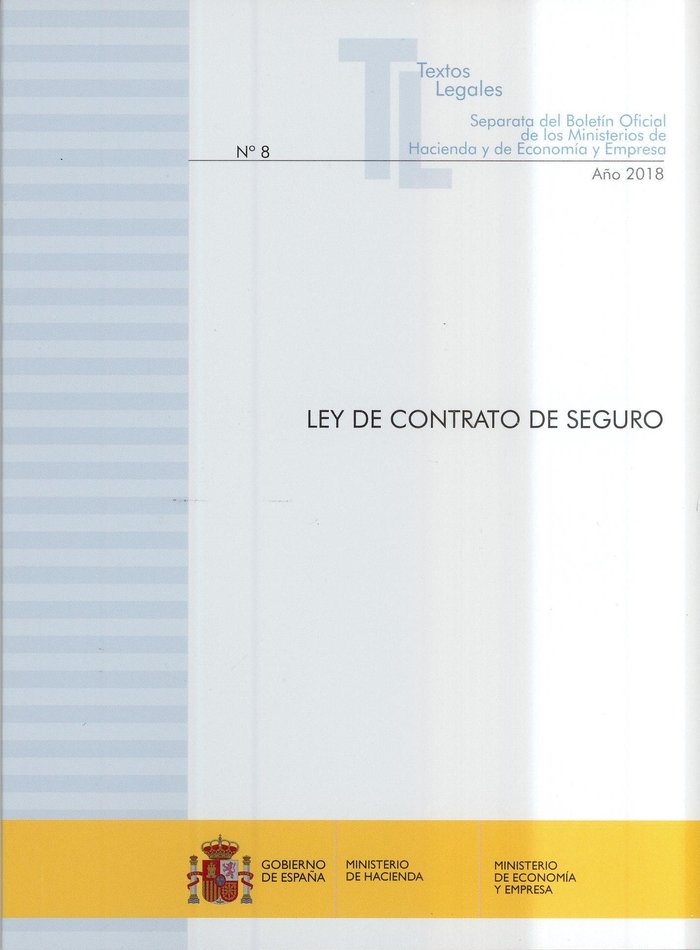 Ley de contrato de seguro, de CENTRO DE PUBLICACIONES | portada del libro