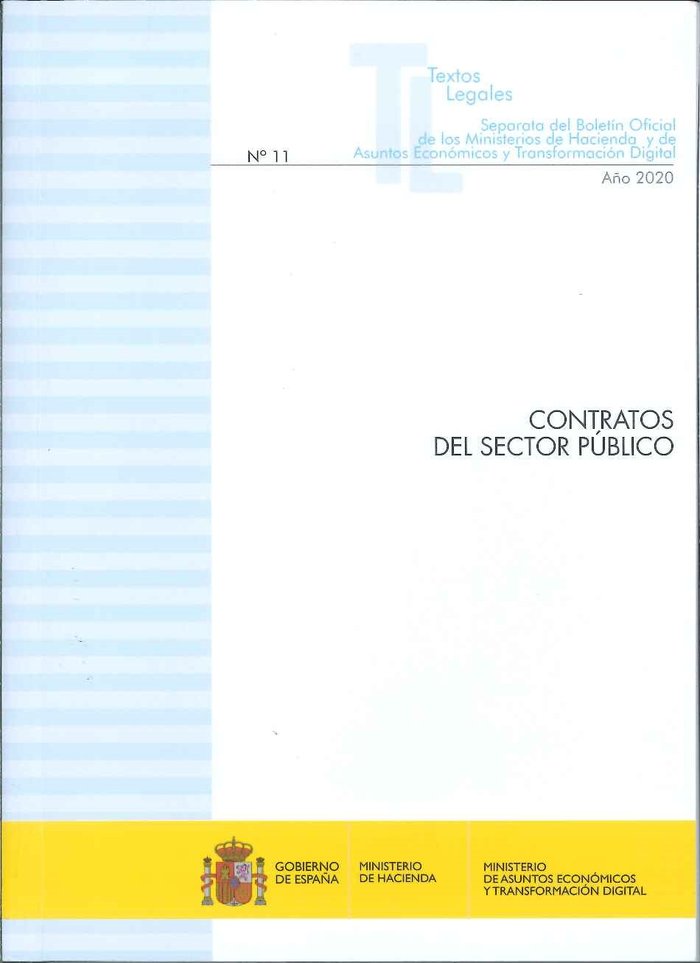 CONTRATOS DEL SECTOR PUBLICO, de TEXTOS LEGALES MINISTERIO DE HACIENDA | portada del libro