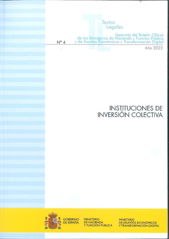 INSTITUCIONES DE INVERSION COLECTIVA 4 AÑO 2022 | portada del libro