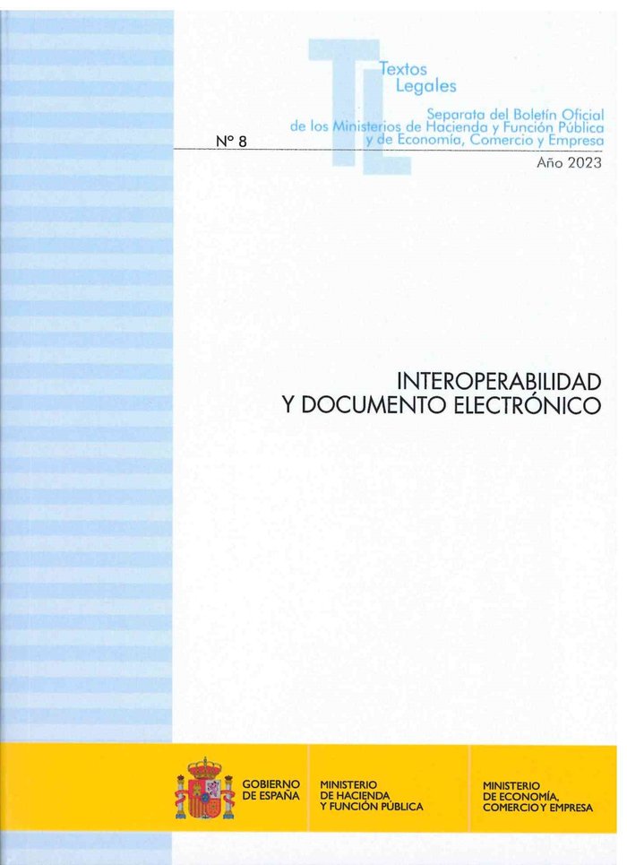 INTEROPERABILIDAD Y DOCUMENTOS ELECTRONICOS | portada del libro