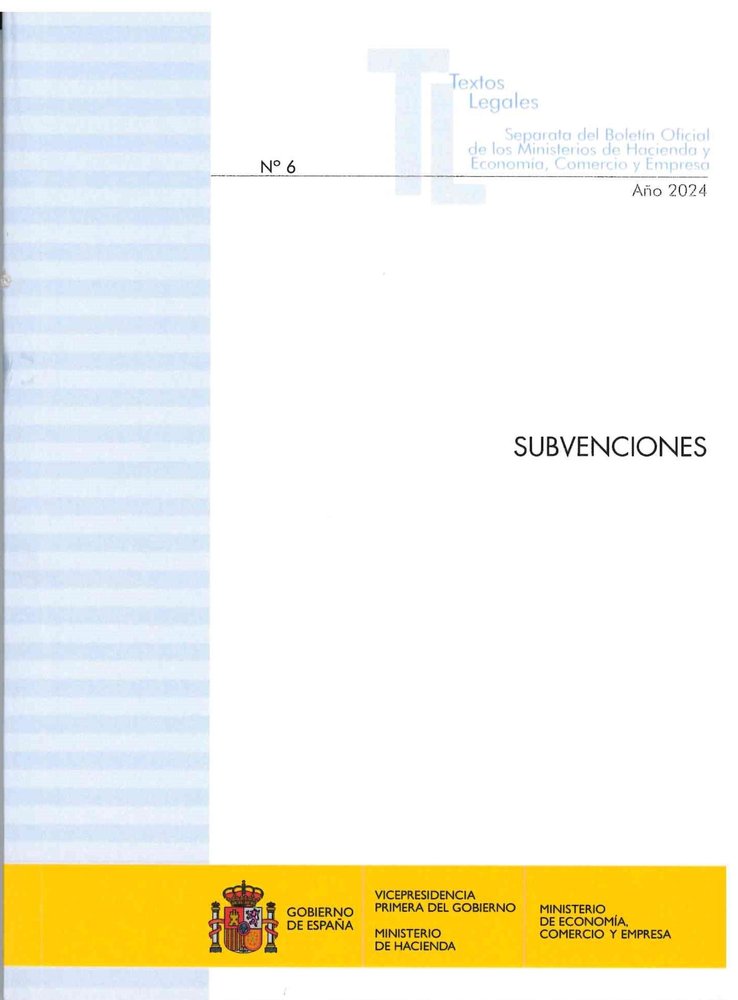 SUBVENCIONES 2024, de DEPARTAMENTO DE REDACCION MINISTERIO DE HACIENDA | portada del libro