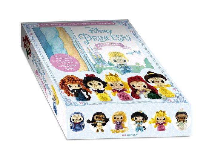 Kit Tus princesas Disney de crochet, de JESSICA WARD | portada del libro