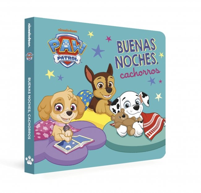 Buenas noches, cachorros (Paw Patrol | Patrulla Canina. Libro de cartón), de NICKELODEON | portada del libro