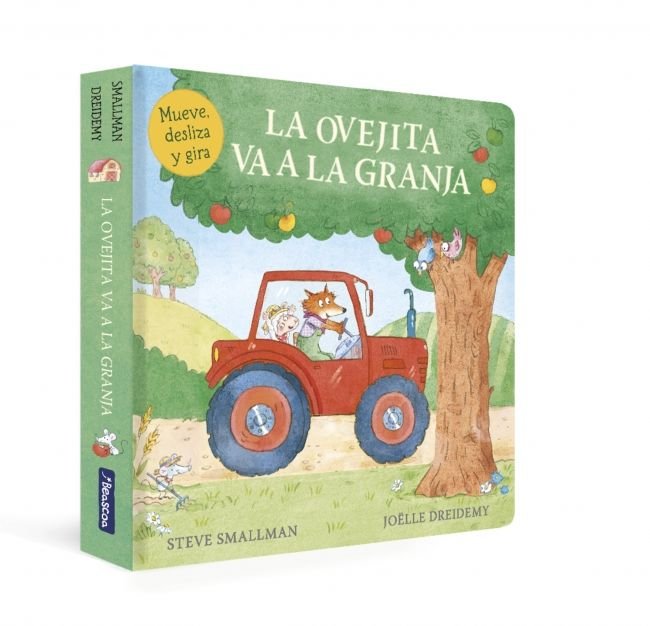 La ovejita va a la granja (La ovejita que vino a cenar. Libro de cartón con mecanismos), de STEVE SMALLMAN | portada del libr