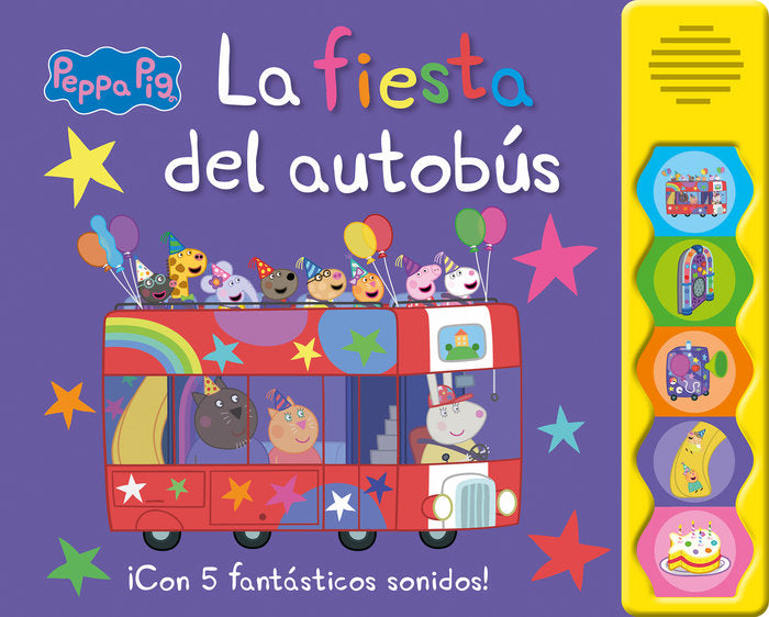 La fiesta del autobús (Peppa Pig. Libro con sonidos), de HASBRO#EONE | portada del libro