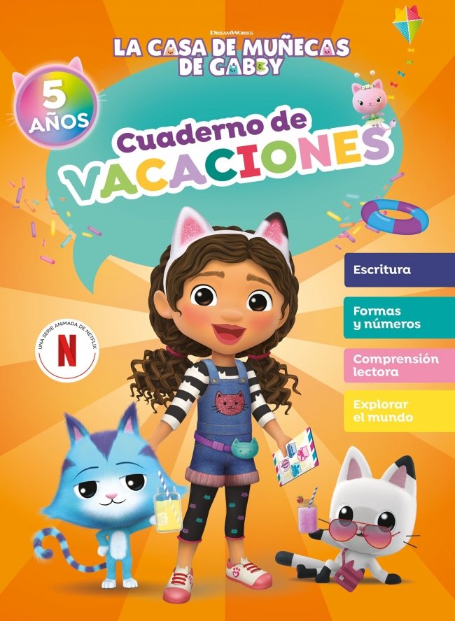 5 años (La casa de muñecas de Gabby. Cuaderno de vacaciones), de LA CASA DE MUÑECAS DE GABBY | portada del libro