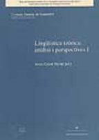 Ling?Æstica teÿrica: anêlisi i perspectives, I, de TERESA CABRE MONNE | portada del libro