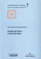 Estudio del lÄxico y bases de datos, de Gloria Clavería | portada del libro