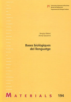 Bases Biolÿgiques del Llenguatge, de Balari | portada del libro