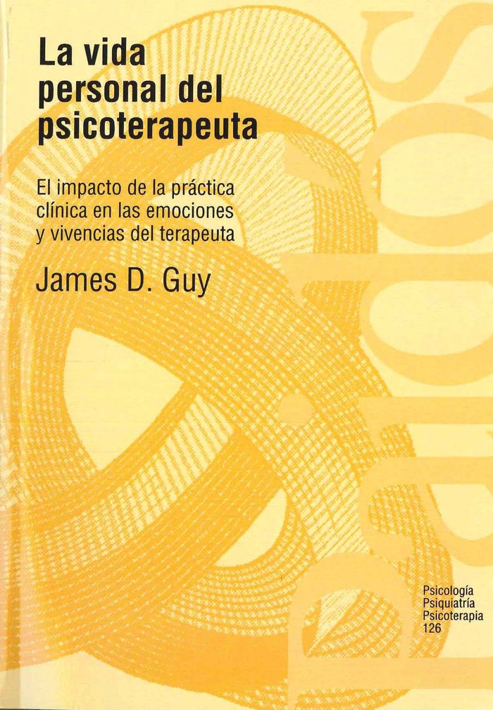 La vida personal del psicoterapeuta, de D. Guy | portada del libro
