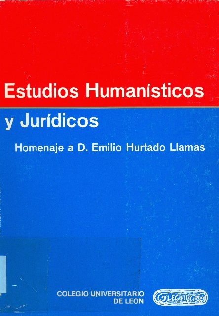 ESTUDIOS HUMANISTICOS Y JURIDICOS HOMENAJE, de AA.VV. | portada del libro