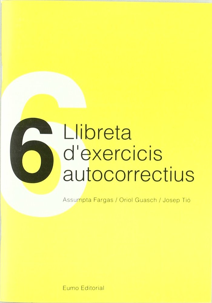 Llibreta d'exercicis autocorrectius 6, de Fargas, Assumpta | portada del libro