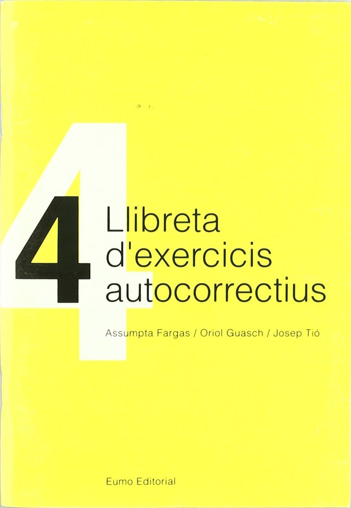 Llibreta d'exercicis autocorrectius 4, de Fargas, Assumpta | portada del libro