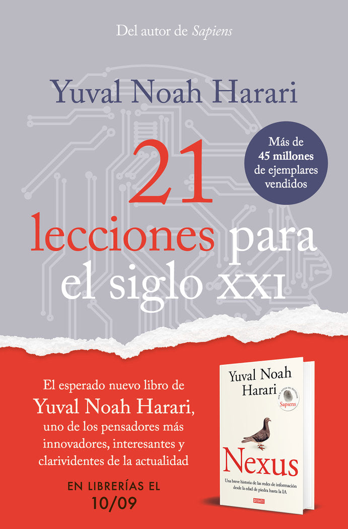 21 LECCIONES PARA EL SIGLO XXI, de HARARI, YUVAL NOAH | portada del libro
