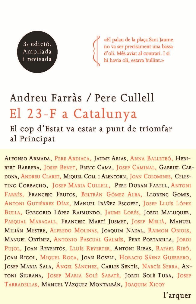 El 23 F a Catalunya, de Farras Calatayud | portada del libro