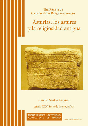 Asturias, los astures y la religiosidad antigua, de Santos Yanguas | portada del libro