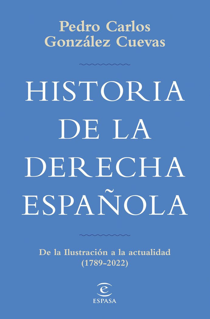 HISTORIA DE LA DERECHA ESPAÑOLA, de PEDRO CARLOS GONZALEZ CUEVAS | portada del libro