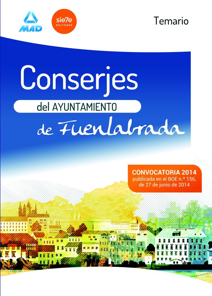 Conserje del Ayuntamiento de Fuenlabrada. Temario, de MARTOS NAVARRO | portada del libro