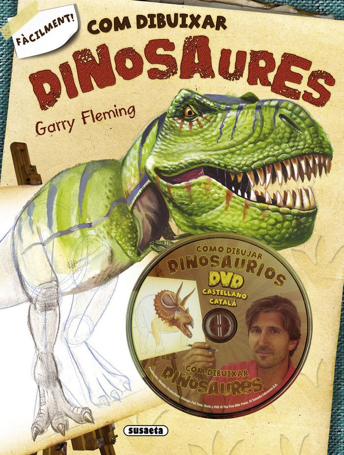 Com dibuixar dinosaures + DVD, de Fleming, Garry | portada del libro