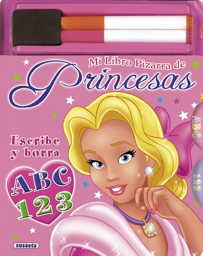 Mi libro pizarra de princesas. ABC 123, de Susaeta | portada del libro