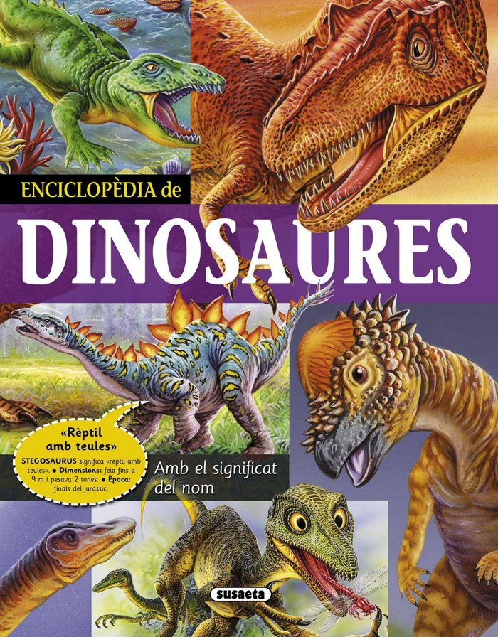 Enciclopèdia de dinosaures, de Francisco Arredondo, Delicado diseño i Equip Susaeta | portada del libro