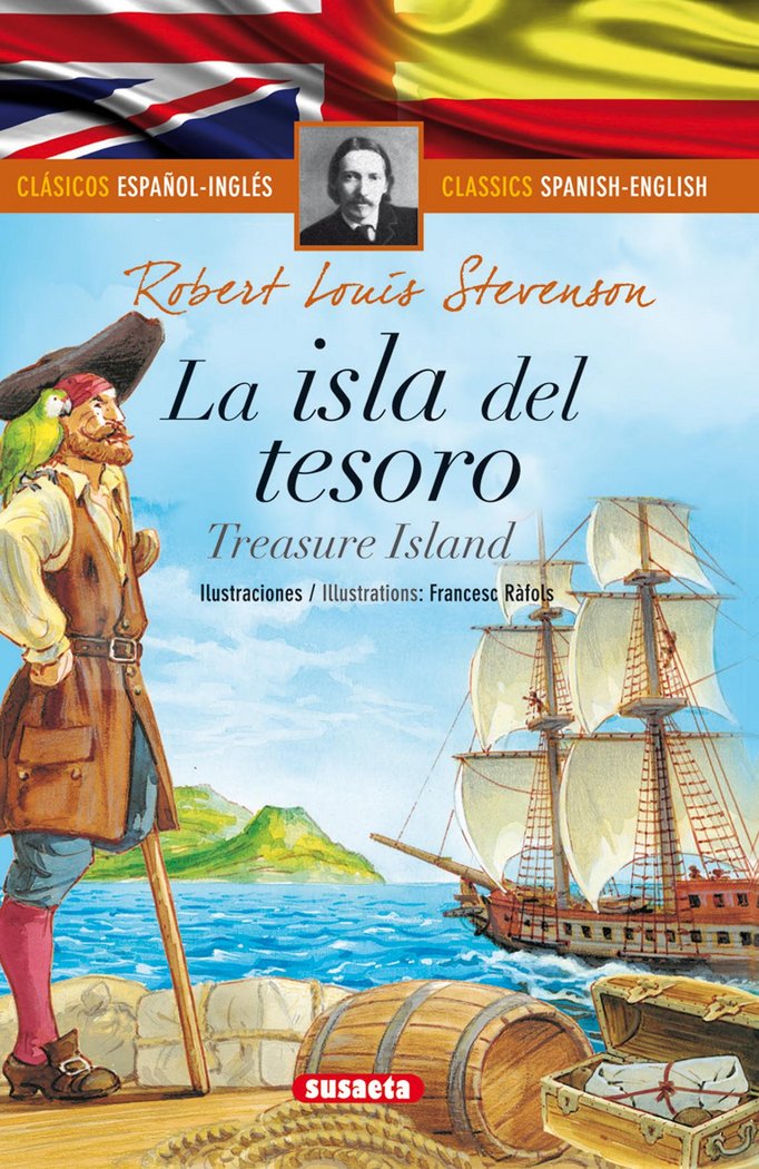 La isla del tesoro (español/inglés), de Stevenson | portada del libro