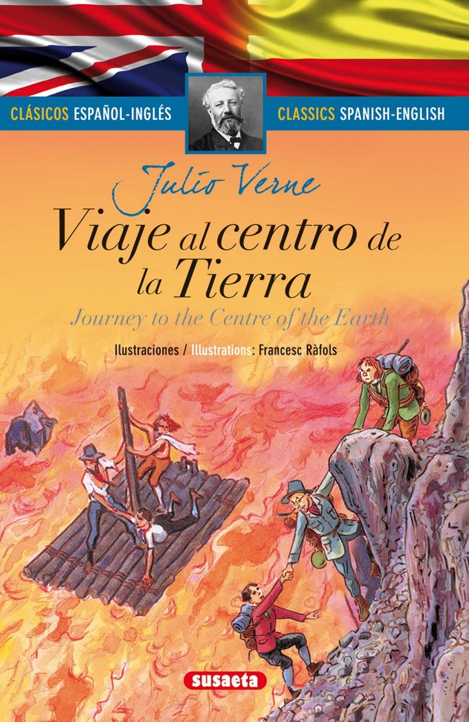Viaje al centro de la Tierra (español/inglés), de Verne | portada del libro