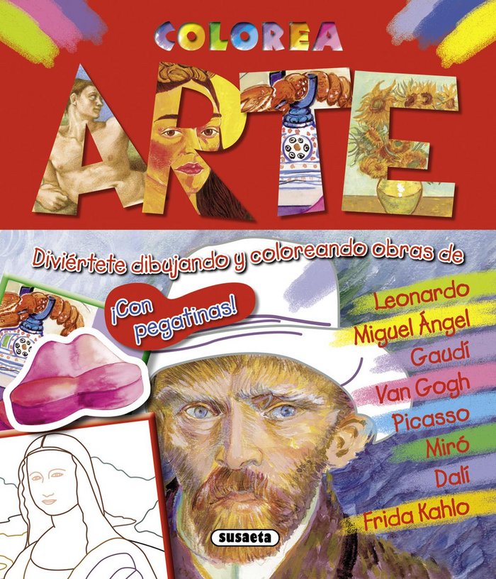 Colorea arte con pegatinas, de Susaeta, Equipo | portada del libro