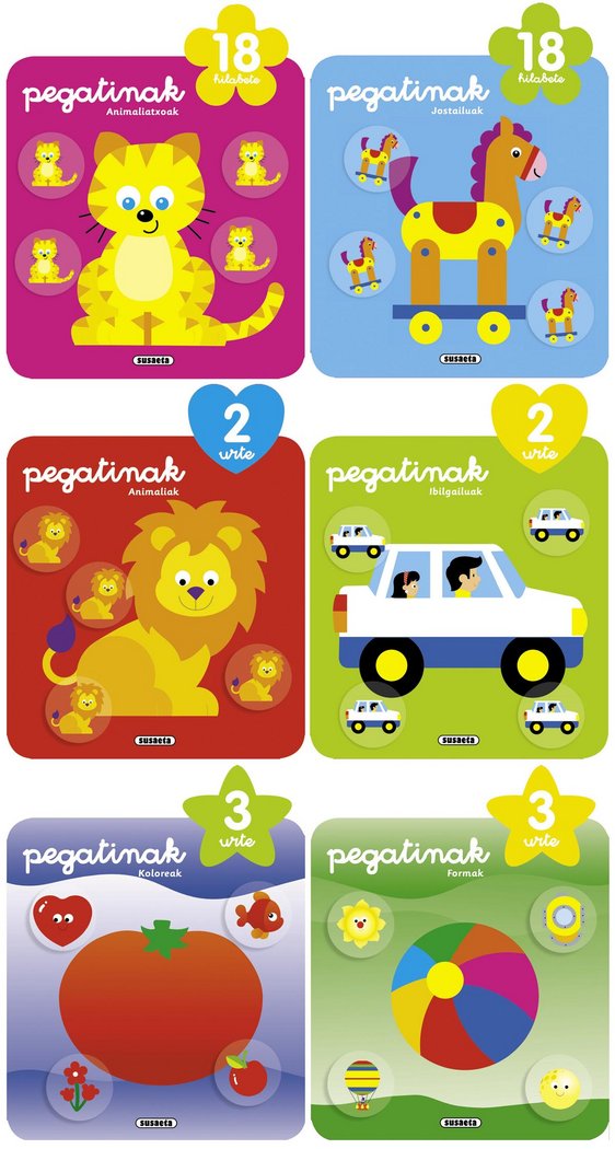 Pegatinekin hazi (6 titulu), de Susaeta | portada del libro
