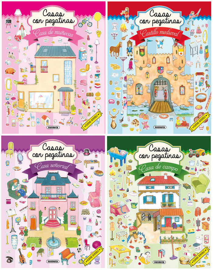 Casas con pegatinas (4 títulos), de Socolovsky, Silvina | portada del libro