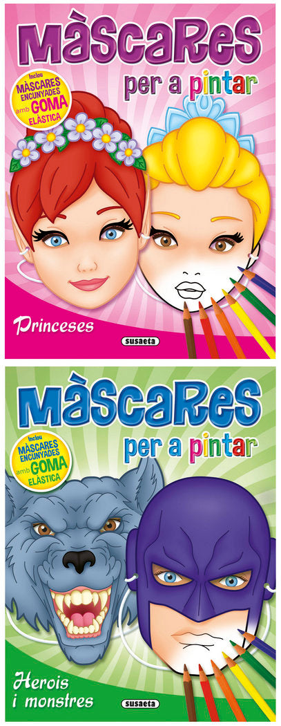 Màscares per a pintar (2 tìtols), de Susaeta, Equip | portada del libro