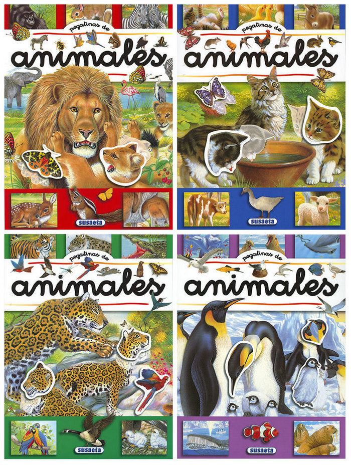 Pegatinas de animales (4 títulos), de Susaeta | portada del libro