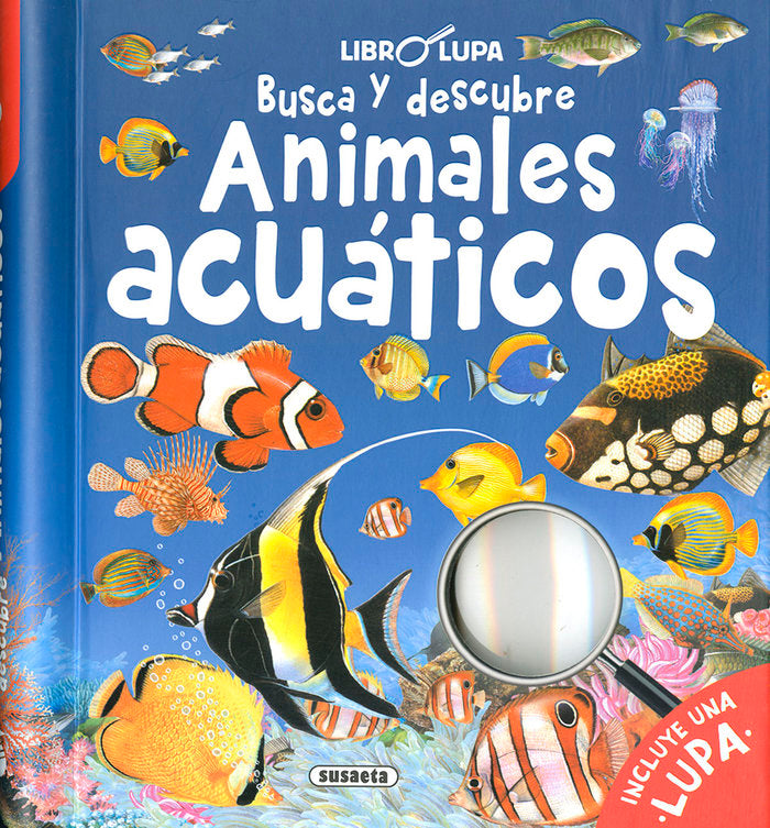 BUSCA Y DESCUBRE ANIMALES ACUATICOS, de EDICIONES, SUSAETA | portada del libro