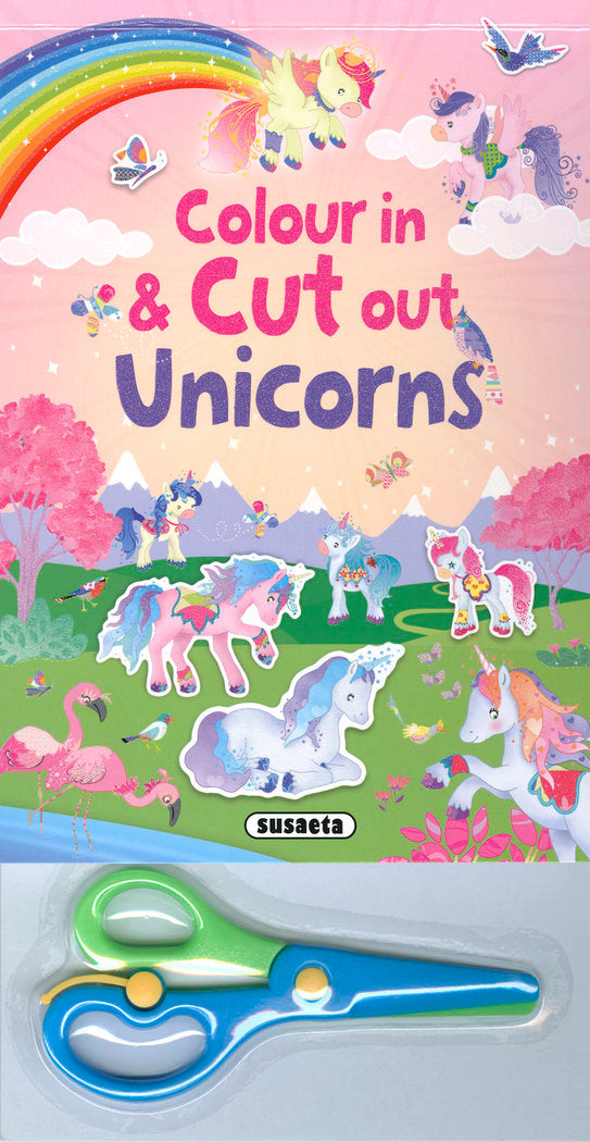 COLOUR IN & CUT OUT UNICORNS, de SUSAETA, EQUIPO | portada del libro