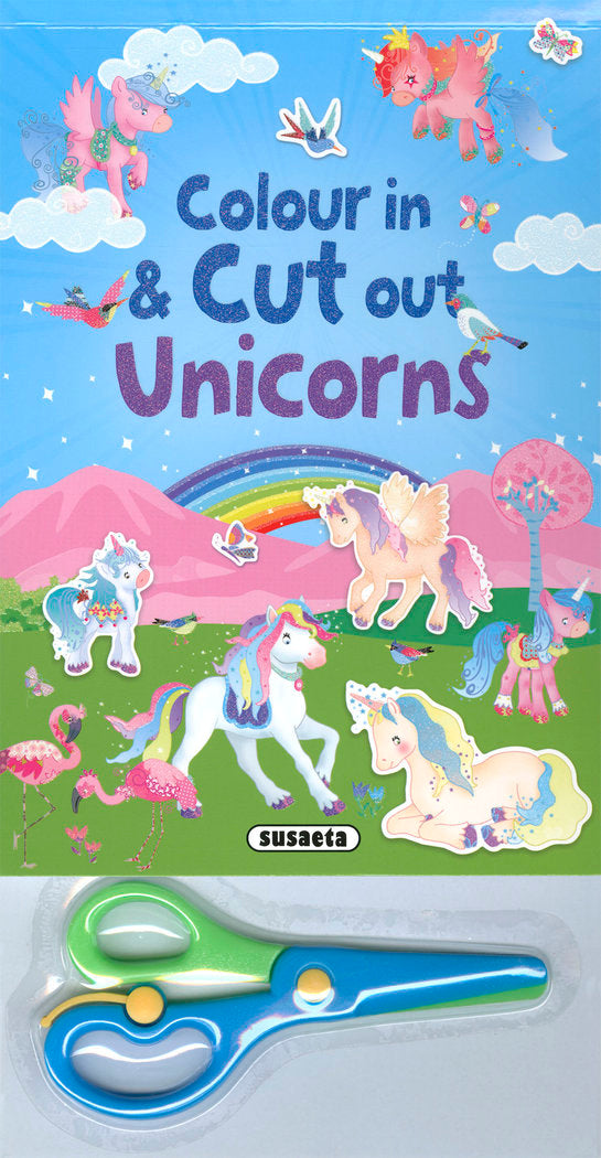 COLOUR IN & CUT OUT UNICORNS, de SUSAETA, EQUIPO | portada del libro