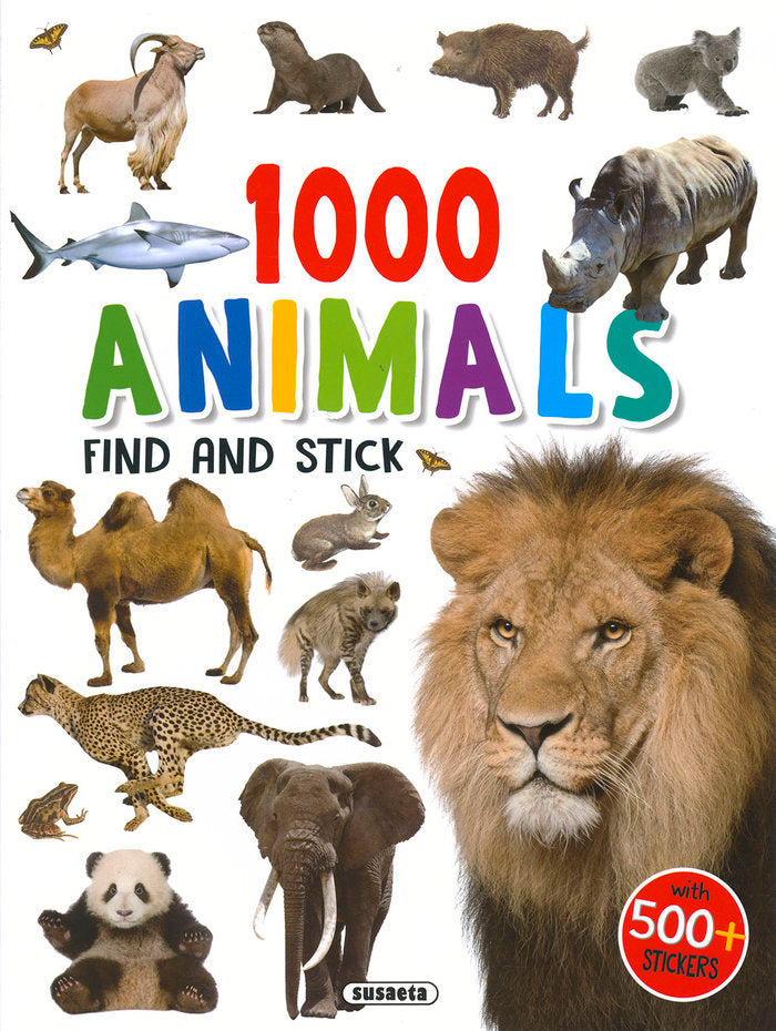 1000 ANIMALS FIND AND STICK, de SUSAETA | portada del libro