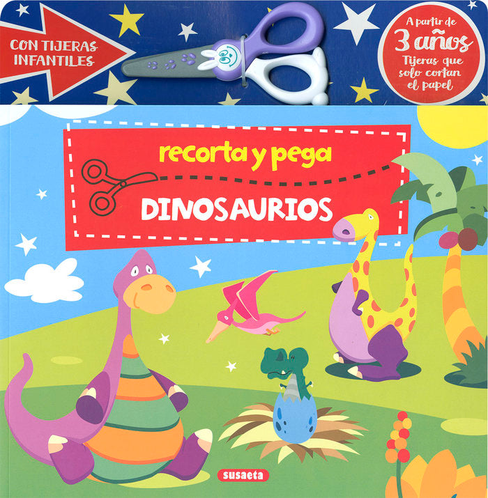 RECORTA Y PEGA DINOSAURIOS, de SUSAETA EDICIONES | portada del libro