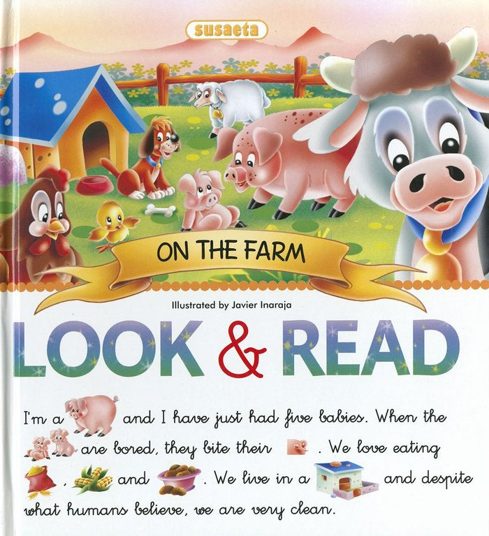LOOK AND READ ON THE FARM, de SUSAETA, EQUIPO | portada del libro