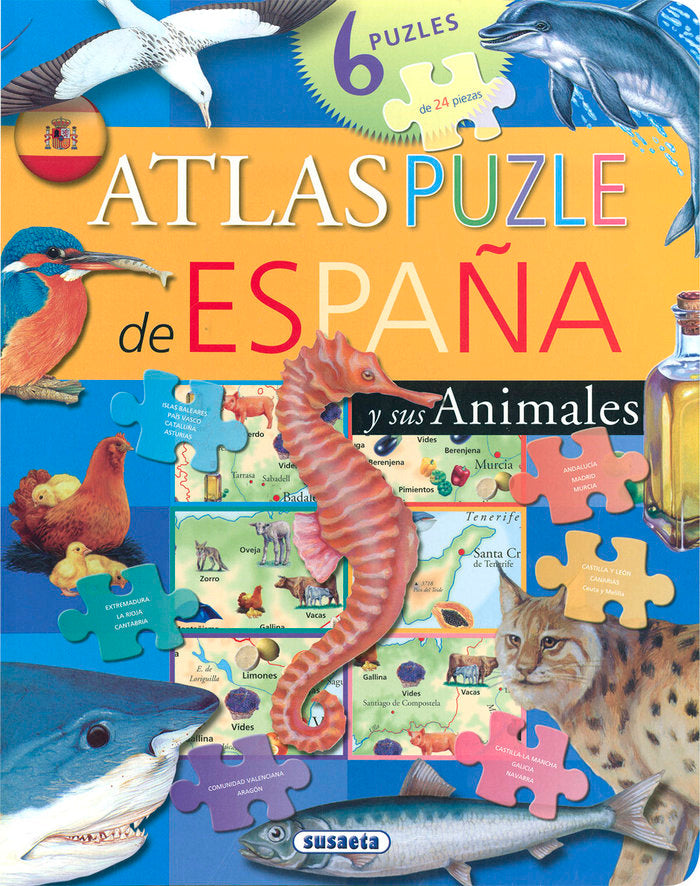 ATLAS PUZLE DE ESPAÑA, de SUSAETA EDICIONES | portada del libro