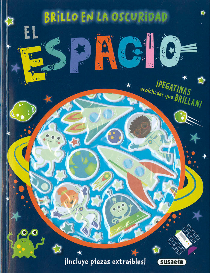 EL ESPACIO - PEGATINAS QUE BRILLAN, de EDICIONES | portada del libro