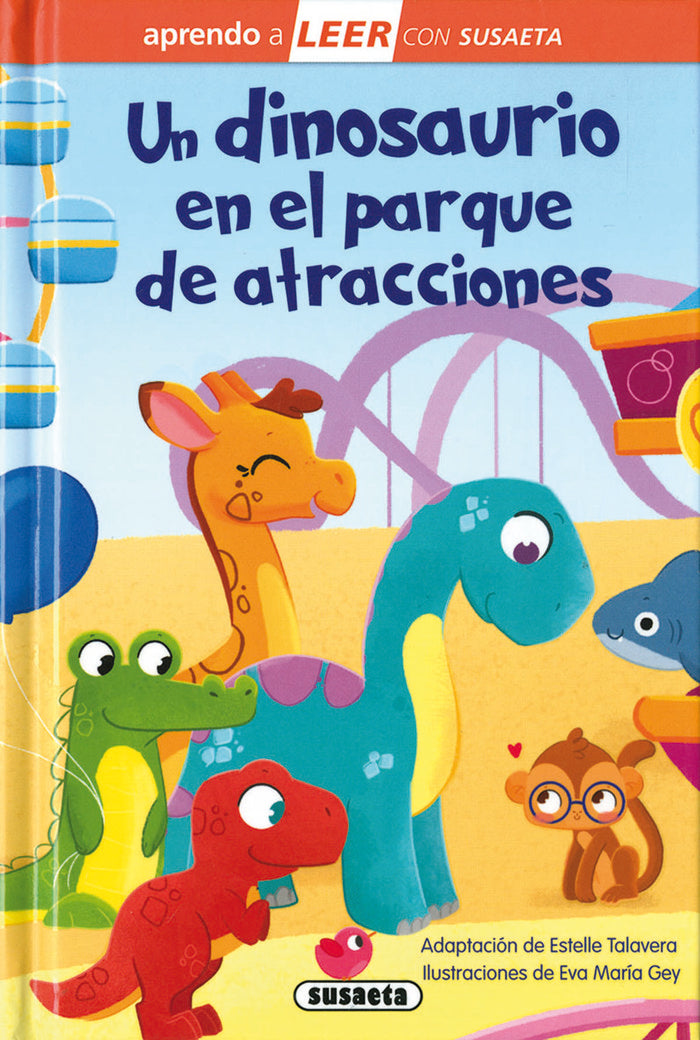 UN DINOSAURIO EN EL PARQUE DE ATRACCIONES, de ADAPTACION DE ESTELLE TALAVERA | portada del libro