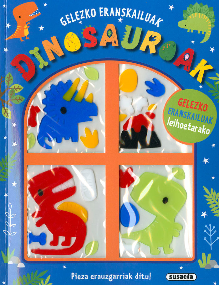DINOSAUROAK - GELEZKO ERANSKAILUAK LEIHOETARAKO, de EDICIONES, SUSAETA | portada del libro